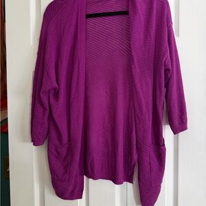 Old Navy Magenta Open-Front Cardigan Sweater